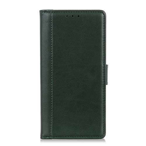 Leather Case Stands Flip Cover L02 Holder for Alcatel 3X Green