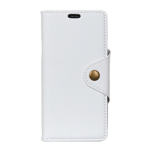 Leather Case Stands Flip Cover L02 Holder for Alcatel 7 White