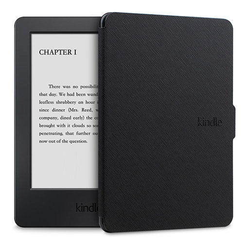 Leather Case Stands Flip Cover L02 Holder for Amazon Kindle Paperwhite 6 inch Black