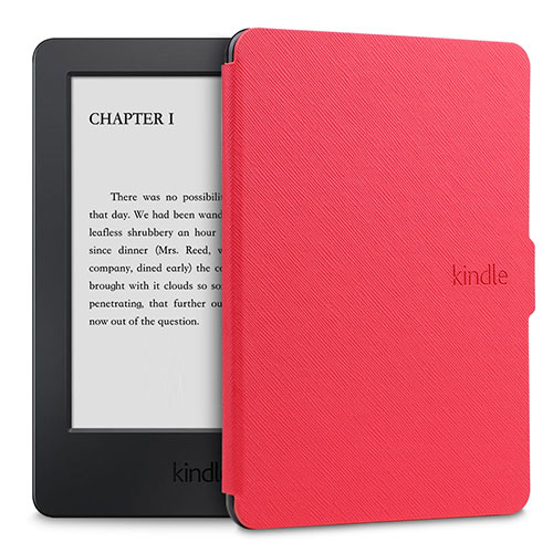 Leather Case Stands Flip Cover L02 Holder for Amazon Kindle Paperwhite 6 inch Red