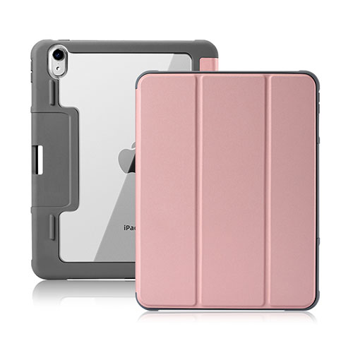 Leather Case Stands Flip Cover L02 Holder for Apple iPad Air 4 10.9 (2020) Pink