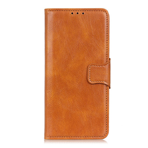 Leather Case Stands Flip Cover L02 Holder for Apple iPhone 12 Max Orange