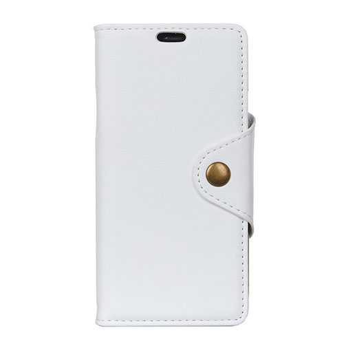 Leather Case Stands Flip Cover L02 Holder for Asus Zenfone Max Pro M1 ZB601KL White