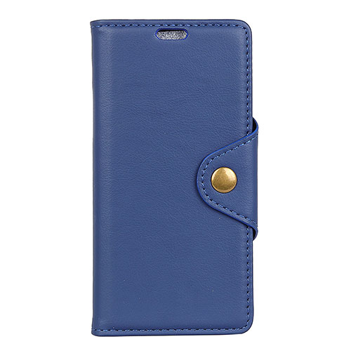 Leather Case Stands Flip Cover L02 Holder for Asus Zenfone Max ZB663KL Blue