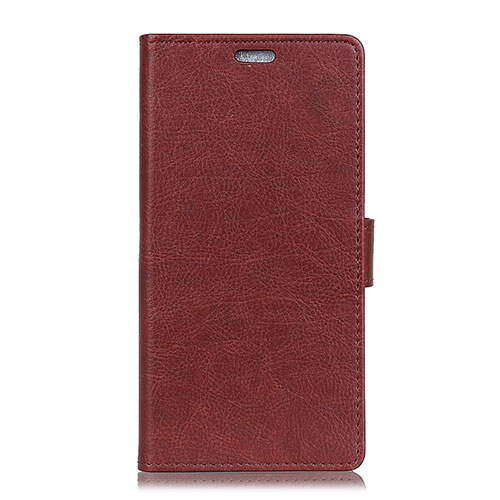 Leather Case Stands Flip Cover L02 Holder for Asus ZenFone V Live Brown