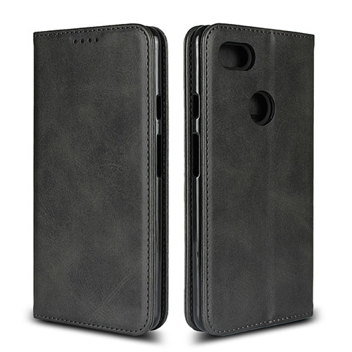 Leather Case Stands Flip Cover L02 Holder for Google Pixel 3 XL Black
