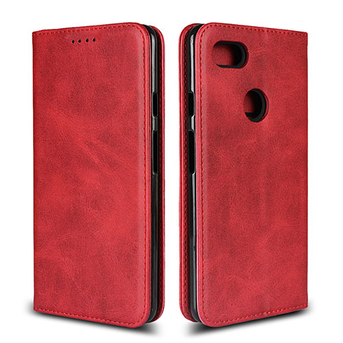 Leather Case Stands Flip Cover L02 Holder for Google Pixel 3 XL Red