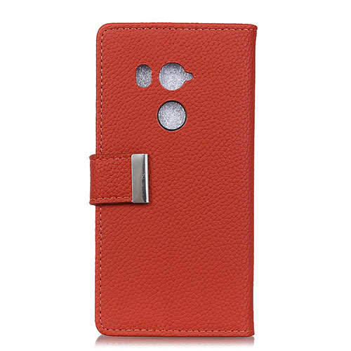 Leather Case Stands Flip Cover L02 Holder for HTC U11 Eyes Red Wine