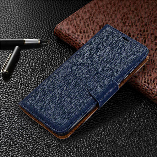 Leather Case Stands Flip Cover L02 Holder for Huawei Honor 9A Blue