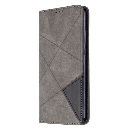Leather Case Stands Flip Cover L02 Holder for Huawei Honor 9C Gray