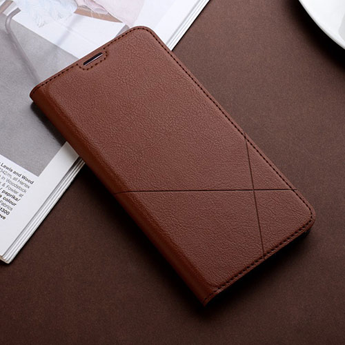 Leather Case Stands Flip Cover L02 Holder for Huawei Honor 9X Pro Brown