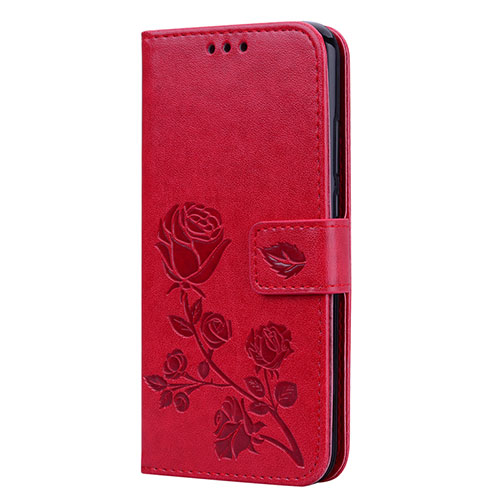 Leather Case Stands Flip Cover L02 Holder for Huawei Nova 3e Red