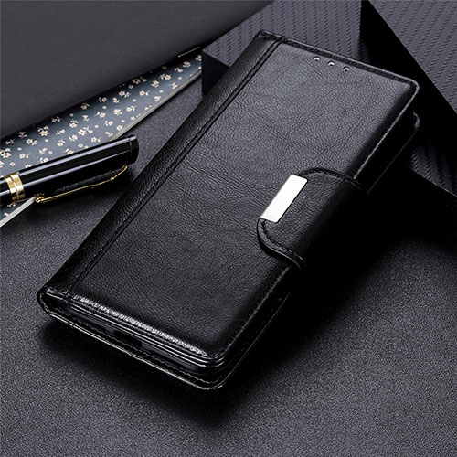 Leather Case Stands Flip Cover L02 Holder for Huawei Nova 8 SE 5G Black