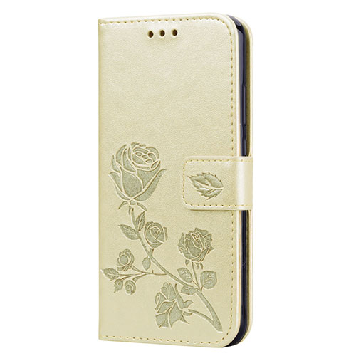 Leather Case Stands Flip Cover L02 Holder for Huawei P20 Lite Gold