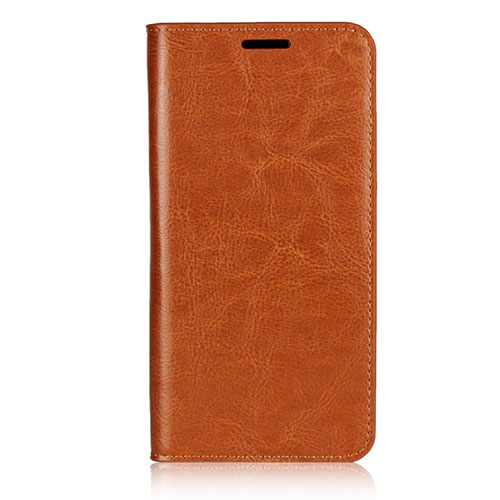 Leather Case Stands Flip Cover L02 Holder for Huawei P20 Pro Orange