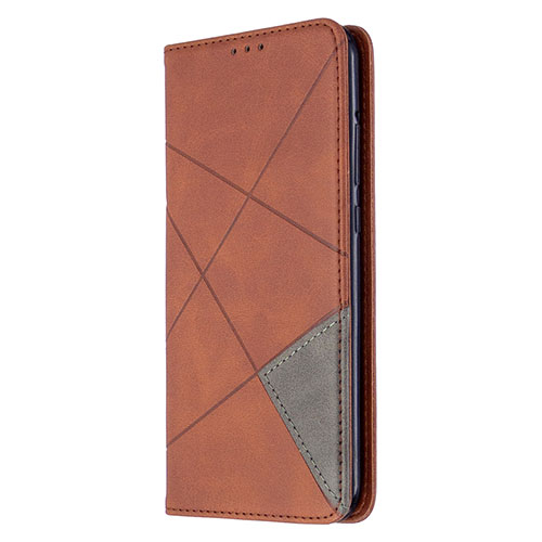 Leather Case Stands Flip Cover L02 Holder for Huawei P40 Lite E Brown