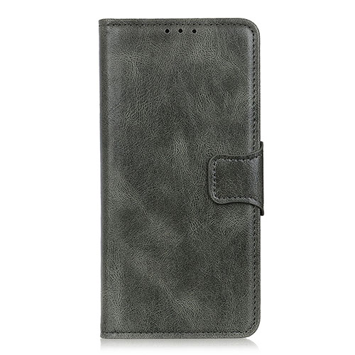 Leather Case Stands Flip Cover L02 Holder for LG Velvet 4G Midnight Green