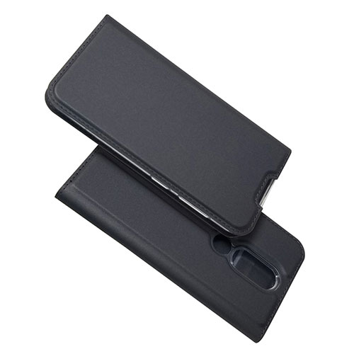 Leather Case Stands Flip Cover L02 Holder for Nokia 4.2 Black