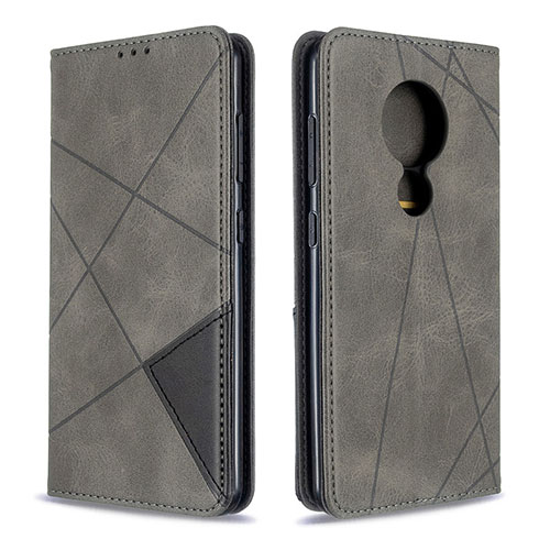 Leather Case Stands Flip Cover L02 Holder for Nokia 6.2 Gray