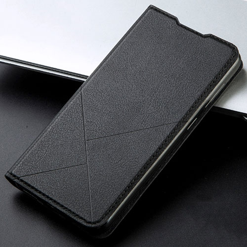 Leather Case Stands Flip Cover L02 Holder for Oppo A72 Black