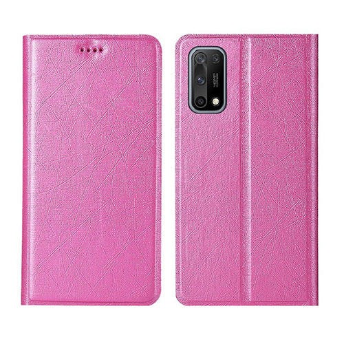 Leather Case Stands Flip Cover L02 Holder for Oppo K7x 5G Pink