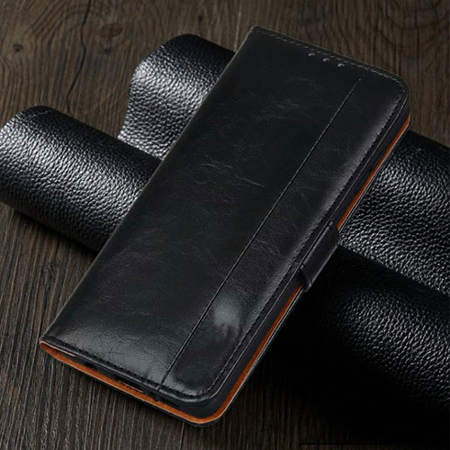 Leather Case Stands Flip Cover L02 Holder for Realme 5i Black