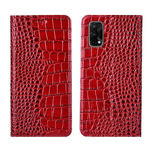 Leather Case Stands Flip Cover L02 Holder for Realme Q2 Pro 5G Red