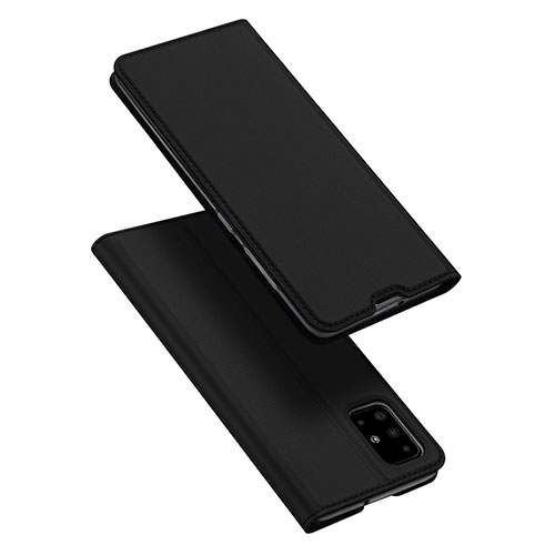 Leather Case Stands Flip Cover L02 Holder for Samsung Galaxy A51 5G Black