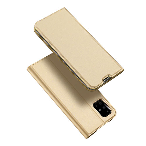 Leather Case Stands Flip Cover L02 Holder for Samsung Galaxy A51 5G Gold