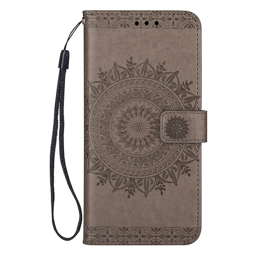 Leather Case Stands Flip Cover L02 Holder for Samsung Galaxy S20 5G Gray