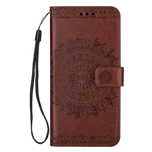 Leather Case Stands Flip Cover L02 Holder for Samsung Galaxy S20 Brown