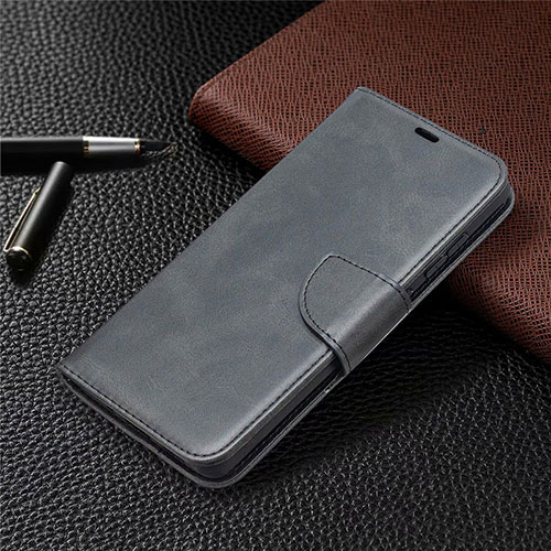 Leather Case Stands Flip Cover L02 Holder for Samsung Galaxy S20 Lite 5G Black