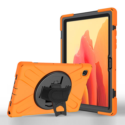 Leather Case Stands Flip Cover L02 Holder for Samsung Galaxy Tab A7 4G 10.4 SM-T505 Orange