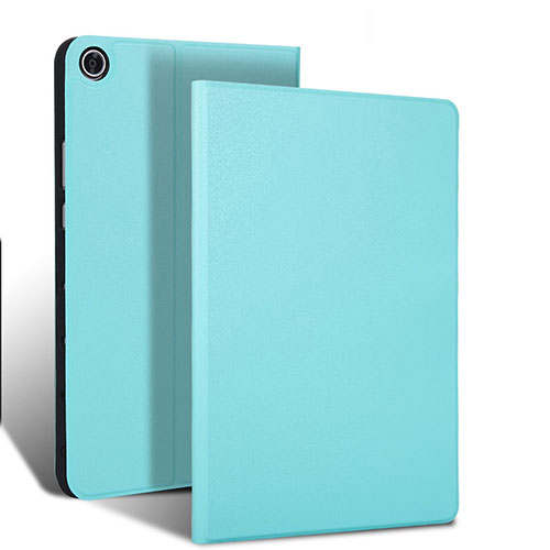 Leather Case Stands Flip Cover L02 Holder for Samsung Galaxy Tab S5e 4G 10.5 SM-T725 Cyan