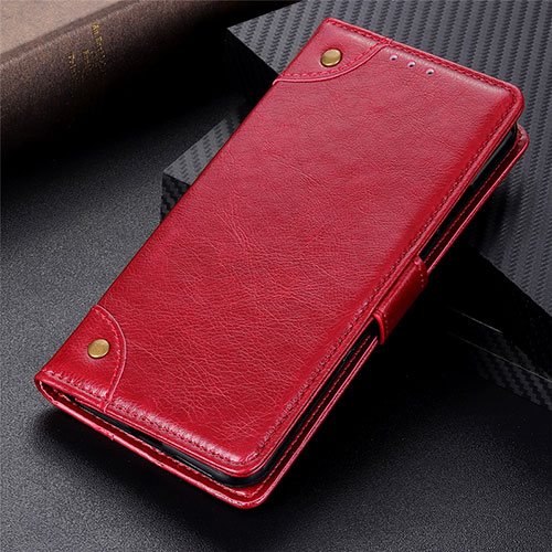 Leather Case Stands Flip Cover L02 Holder for Vivo Y11s Red