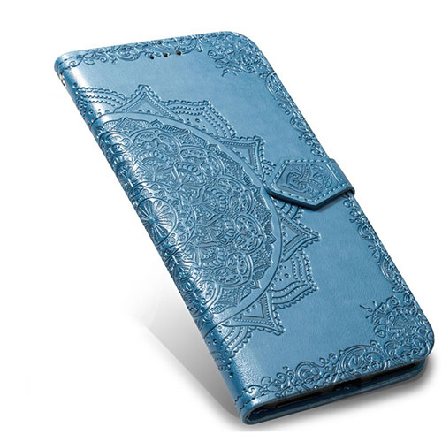 Leather Case Stands Flip Cover L02 Holder for Xiaomi Mi Note 10 Lite Sky Blue