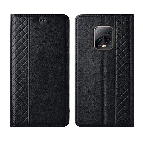 Leather Case Stands Flip Cover L02 Holder for Xiaomi Redmi 10X 5G Black