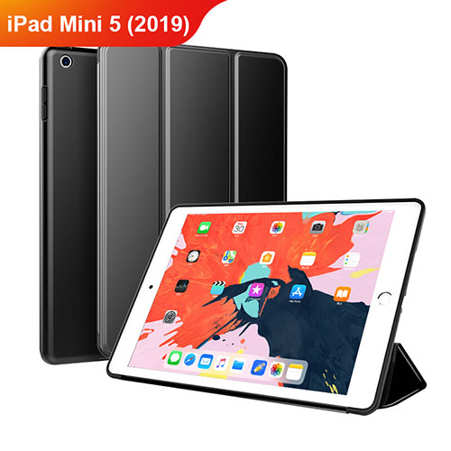 Leather Case Stands Flip Cover L03 for Apple iPad Mini 5 (2019) Black