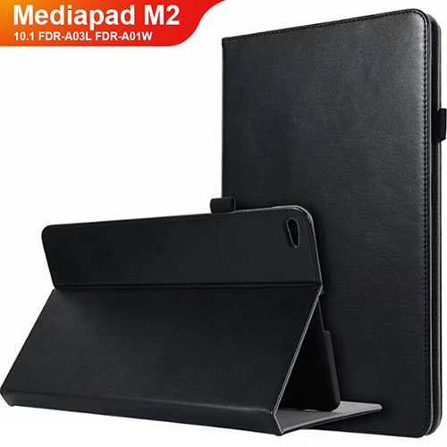 Leather Case Stands Flip Cover L03 for Huawei MediaPad M2 10.1 FDR-A03L FDR-A01W Black