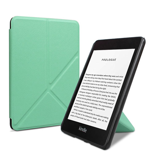 Leather Case Stands Flip Cover L03 Holder for Amazon Kindle 6 inch Green