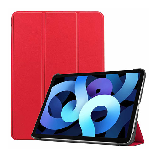 Leather Case Stands Flip Cover L03 Holder for Apple iPad Air 10.9 (2020) Red