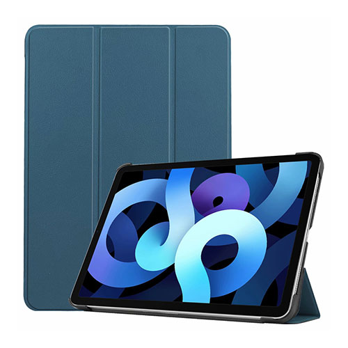 Leather Case Stands Flip Cover L03 Holder for Apple iPad Air 4 10.9 (2020) Blue