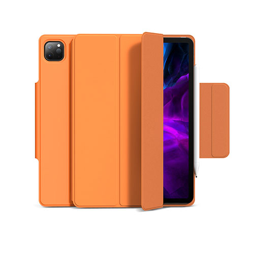 Leather Case Stands Flip Cover L03 Holder for Apple iPad Pro 12.9 (2020) Orange