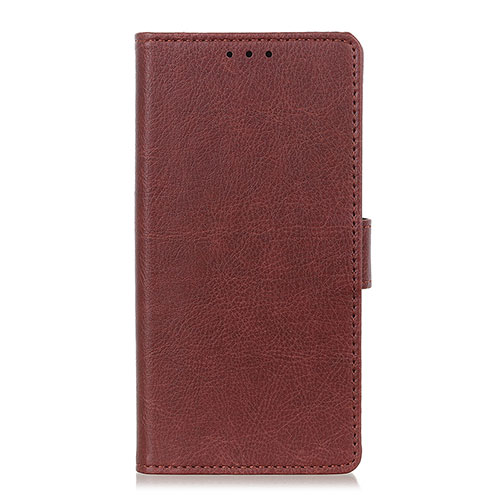 Leather Case Stands Flip Cover L03 Holder for Apple iPhone 12 Max Brown