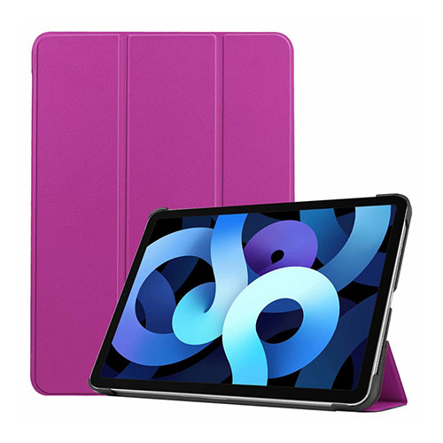 Leather Case Stands Flip Cover L03 Holder for Apple New iPad Air 10.9 (2020) Hot Pink