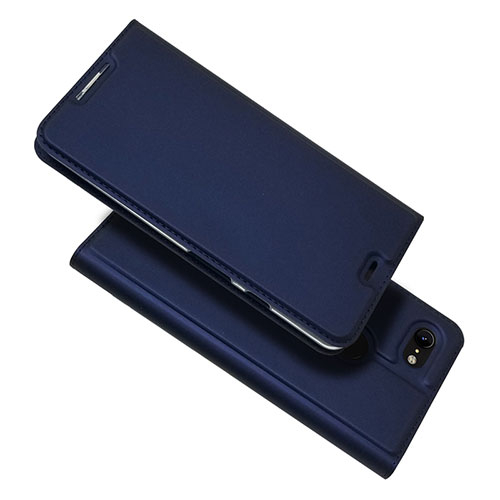 Leather Case Stands Flip Cover L03 Holder for Google Pixel 3 XL Blue