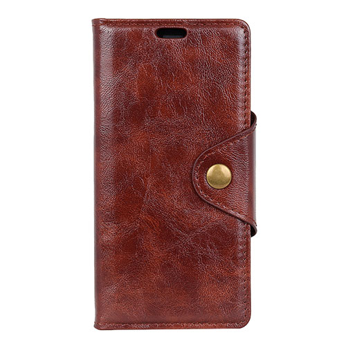 Leather Case Stands Flip Cover L03 Holder for HTC Desire 12 Plus Brown