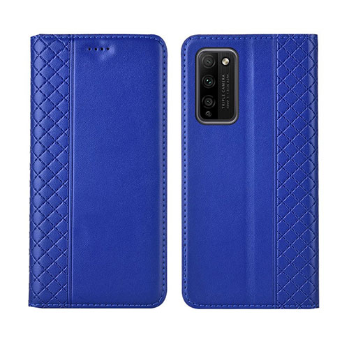 Leather Case Stands Flip Cover L03 Holder for Huawei Honor 30 Lite 5G Blue