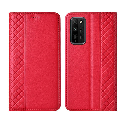 Leather Case Stands Flip Cover L03 Holder for Huawei Honor 30 Lite 5G Red