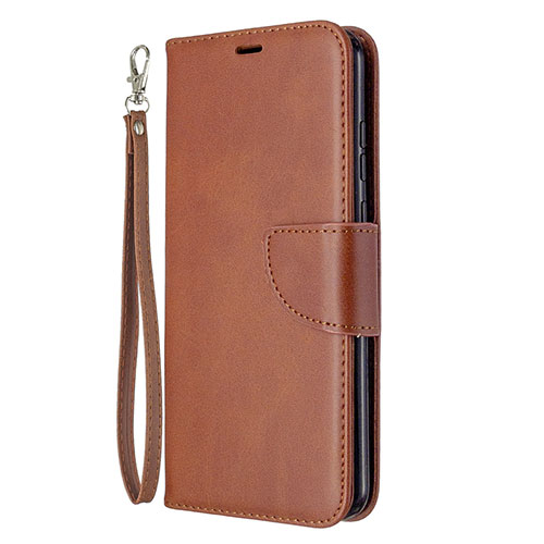 Leather Case Stands Flip Cover L03 Holder for Huawei Honor 9A Brown